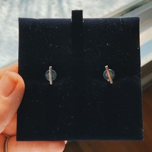 Sterling Silver Bar Studs